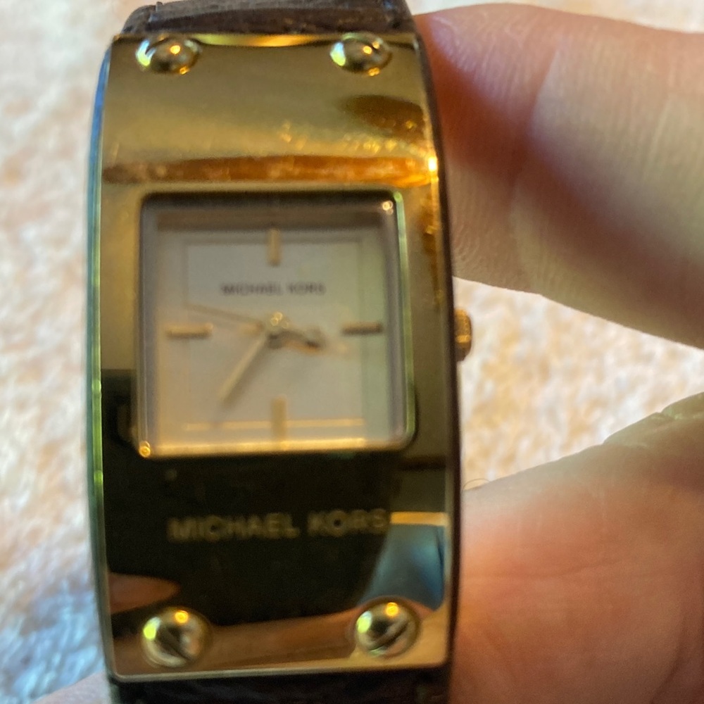 Michael Kors Gold Rectangular Watch